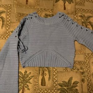 Light blue crop sweater